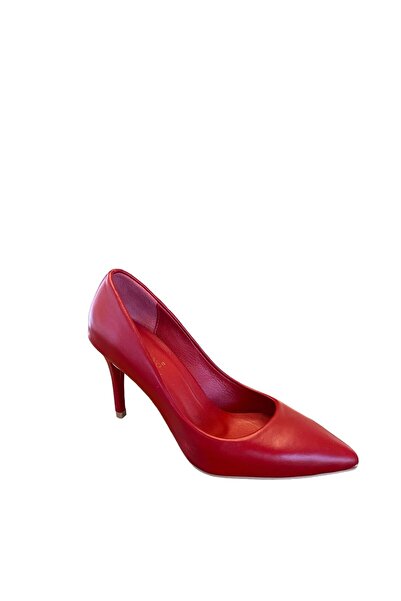 Rugano 80123 hakiki deri kırmızı stiletto