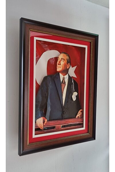 Marina Hediyelik Üç Boyutlu - Atatürk Temalı Rölyef Tablo - 60x45 Cm
