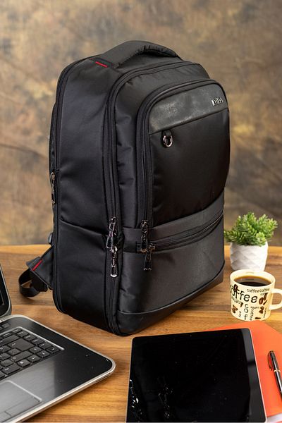 By Hakan DADA-07 Laptop Backpack with USB - Black for Daily, Travel and Camping
