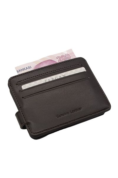 Tergan Мъжки кожен портфейл - кафе/пясък 1658A8K