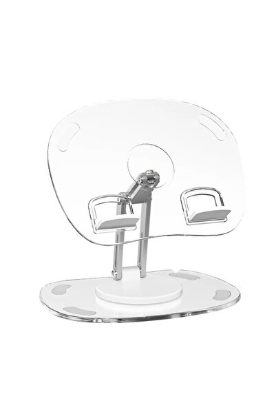 gaman Q16 Acrylic 360 ° Phone/Tablet stand - Table Top Foldable, Transparent Decorative Design