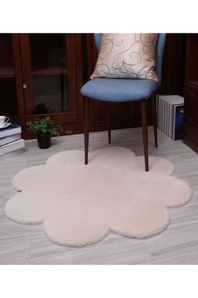 ALgorand Home Papatya Çiçek Şekli Halı Oturma Odası Çocuk Odası Peluş Yatak O...