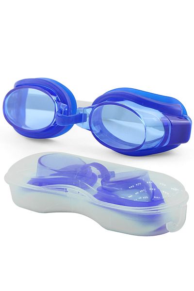 Telvesse Blue Swimming Goggles - Adjustable Pool and Sea Swimming, Children and Adults, Boxed 1300
