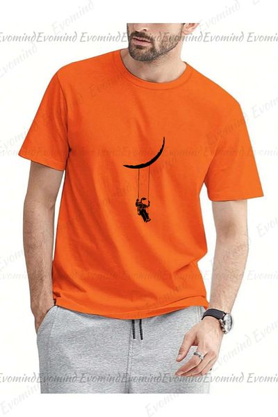 Evomind In Cart 5 or More Purchases Get 1 T-Shirt as a Gift - Unisex Swing in the Moon Printed T-Shirt