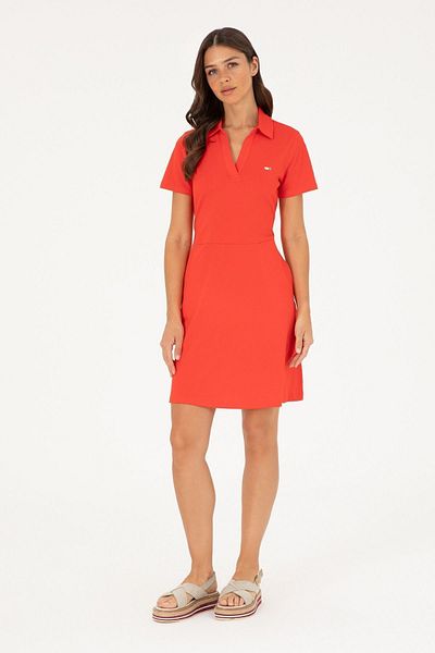 U.S. Polo Assn. Red Polo Neck Women's Knitted Dress -1832328-VR030