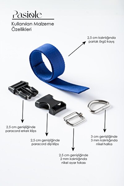 pasiole Köpek Boyun Tasması, Köpek Tasması , Ayarlanabilir, Sağlam Köpek Tasması - Cielo