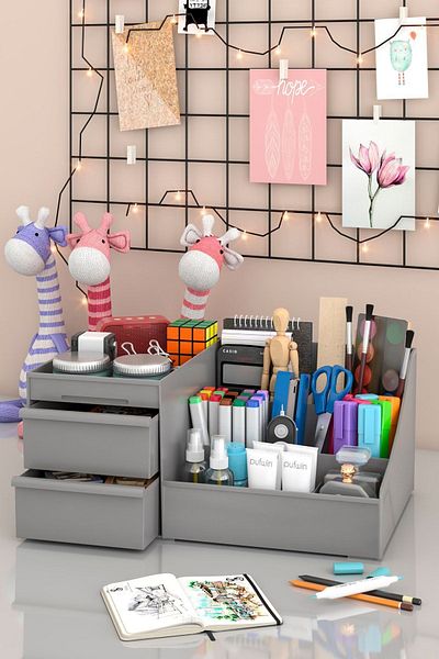 Pufwin Home Elegance XL - Set de cosmetice de machiaj multifuncțional Ser Organizator de parfum Organizator de cutie