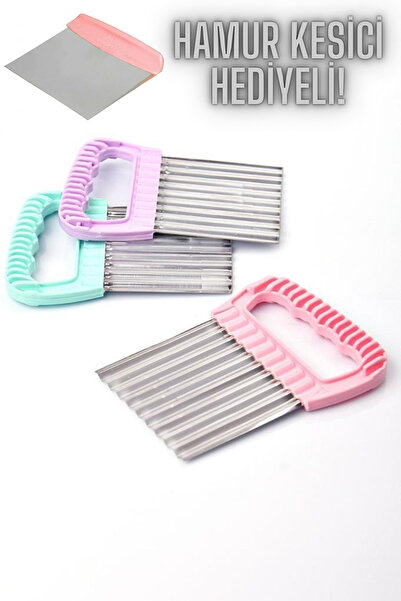 Coco Life Metal Spatula Hamur Kesici Kazıyıcı Hediyeli Cips Doğrayıcı | Chips...