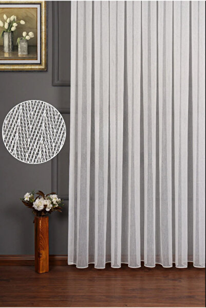 DNZEVGEREÇLERİ Balık Sırtı Modern Tül Perde 1/2 Pileli Ütü İstemez