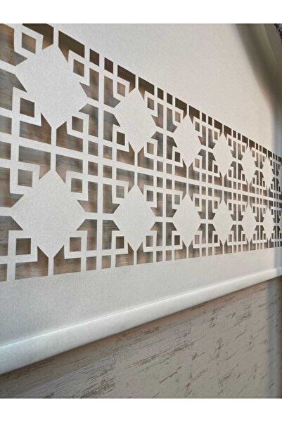 otuzyedi premium Lazer Kesimli Stor Perde Beyaz Renk