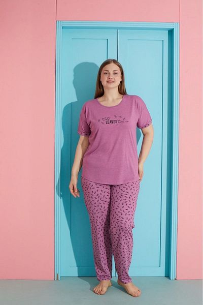 Pijamoni Plus Size Viscose Women's Pajama Set - 7340