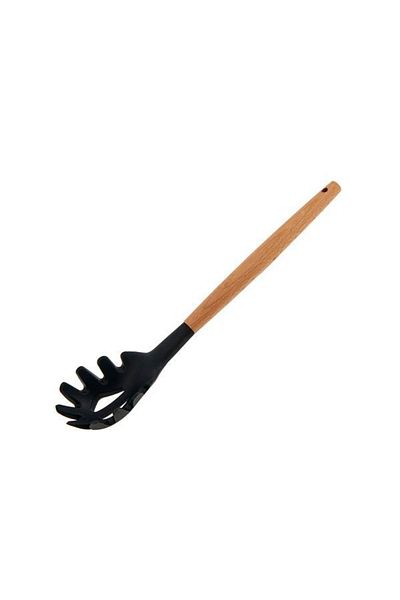 Kosova Anthracite Bamboo Handle Silicone Pasta Serving Spoon