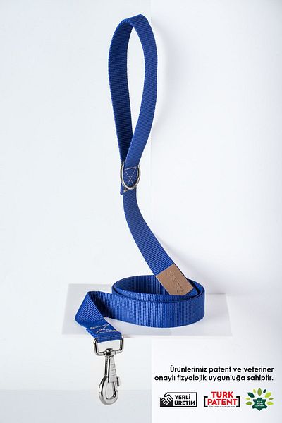 pasiole Adjustable Adjustable Dog Collar and Walking Strap - Solid Navy