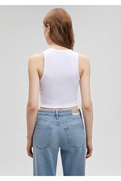 Mavi MAVİ KADIN BASKILI CROP PENYE Beyaz 1612333-620