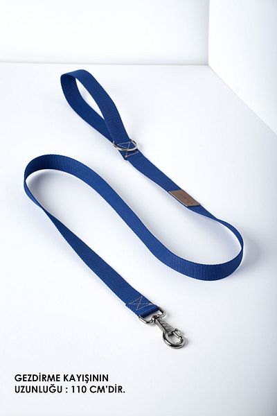 pasiole Adjustable Adjustable Dog Collar and Walking Strap - Solid Navy