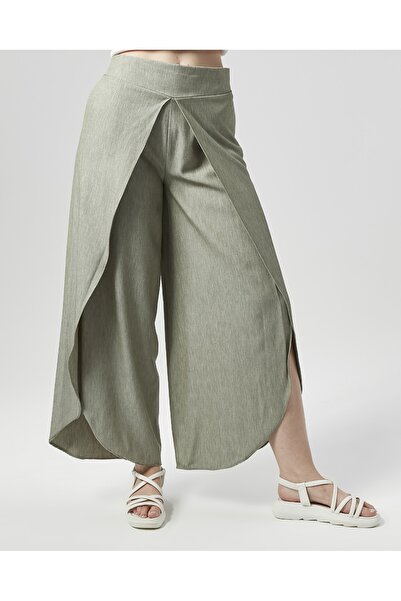 Nuseel Water Green New Season Atlantis Draped Pareo Trousers