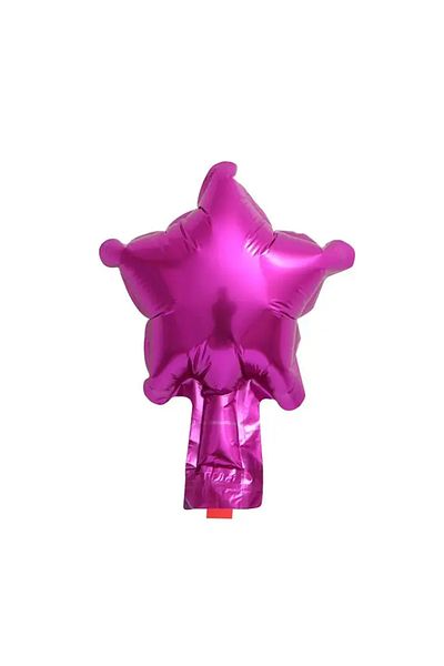 kidspartim Fuchsia Mini Star Foil Balloon - 5 Inch, 5 Pieces