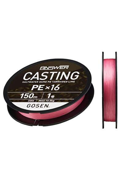 GOSEN X16 Casting Answer PE 16 Örgü İp Misina 150mt Pink PE 1