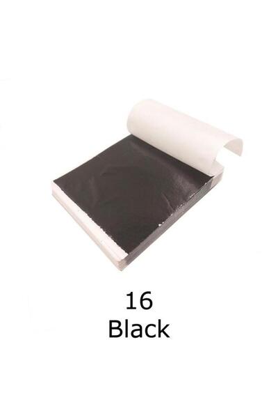 Profisher Varak Kaplama Yaprak Metalik Folyo 9x9cm 10lu 16 Black R5799F-16