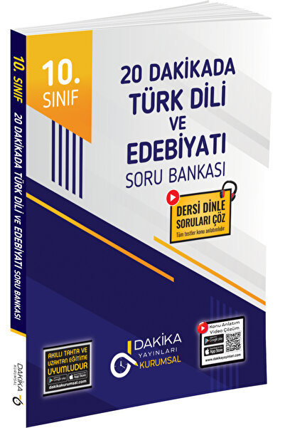 Dakika Yayınları 10. Türk Dili ve Edebiyatı Soru Bankası Kurumsal