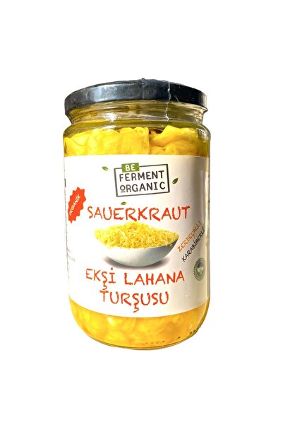 Beferment Organik Fermente Turşu Sauerkraut Zerdeçallı - Karabiberli Ekşi Lahana Turşusu 660 gr