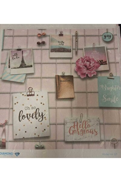 DERYA DESİNG ART ورق ديكوباج نحاسي موديل DMND221 - 30X30 سم