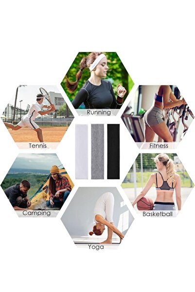 Salvia Dione Cotton Flexible 4-Piece Sports Bandana Set - Cherry Rotten Melange for Running, Trekking, Yoga, Pilates