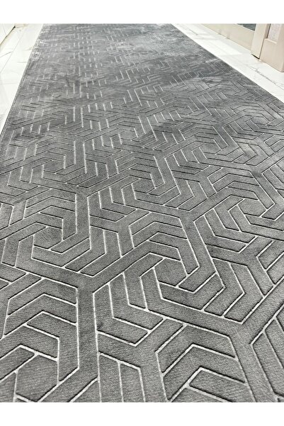 MBA Anthracite Color Non-Slip Base - Lux Cut Embossed Living Room Hallway Kitchen Harmony