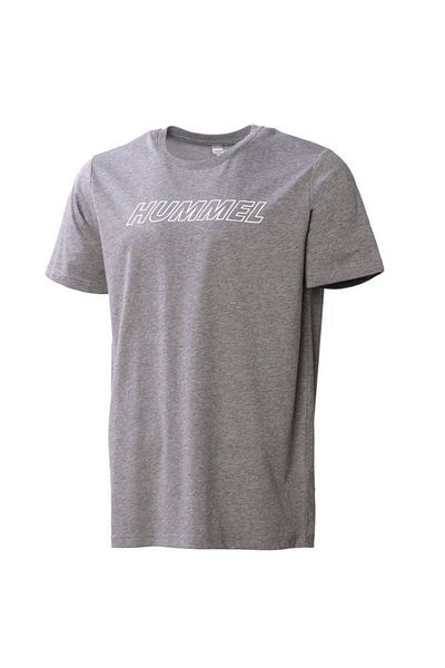 hummel T-te Callum Cotton Men's Gray Printed Crew Neck T-Shirt