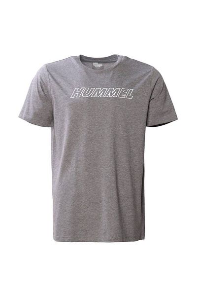 hummel T-te Callum Cotton Men's Gray Printed Crew Neck T-Shirt