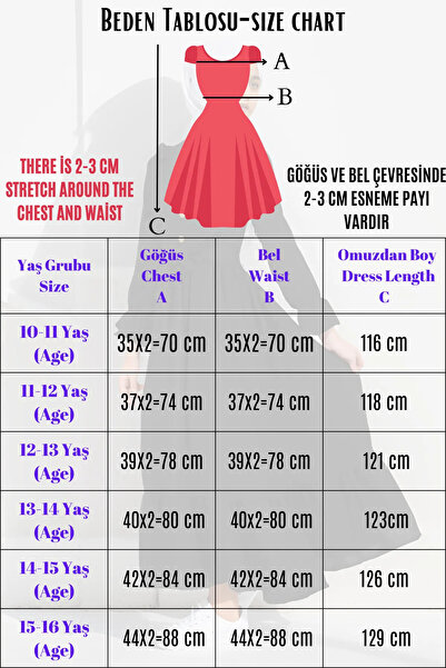 Joui Co Κοριτσίστικο μακρύ λινό φόρεμα Hijab Aerobin