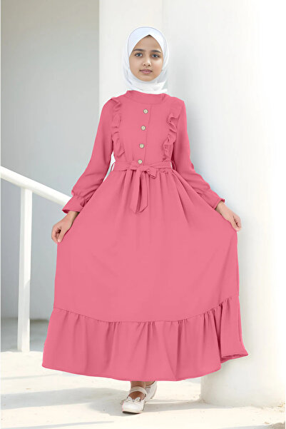 Jannock Genç Kız Uzun Tesettür Elbise