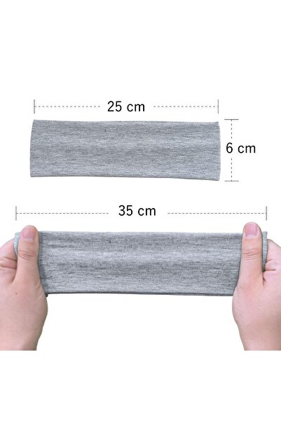 Salvia Dione Σετ 4 εύκαμπτες βαμβακερές μπαντάνες - γκρι μελανζέ, για τρέξιμο, πεζοπορία, γυμναστήριο, γιόγκα, αθλητής πιλάτες