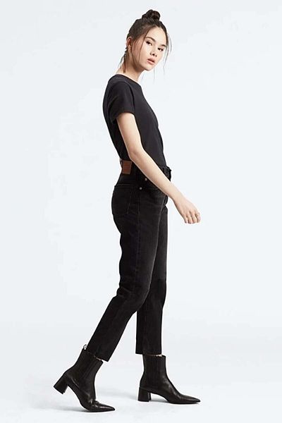 Levi's 501 Жіночі чорні укорочені джинси Джинсові штани 3620000850