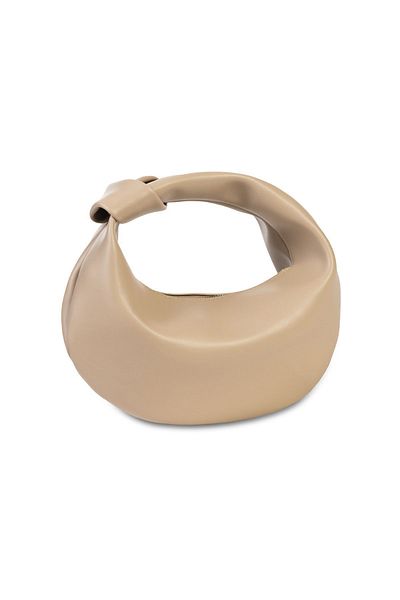 NOTHING Women's Light Mink Mini Baguette Knot Detailed Zippered Handbag