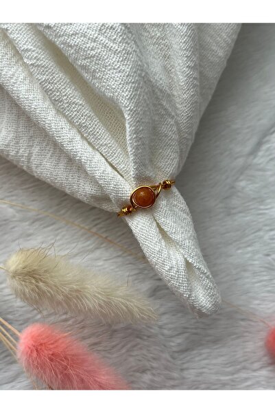 PelvedDesign صناعة يدوية ذهبية صغيرة مع حلقات سلكية - كهرمان