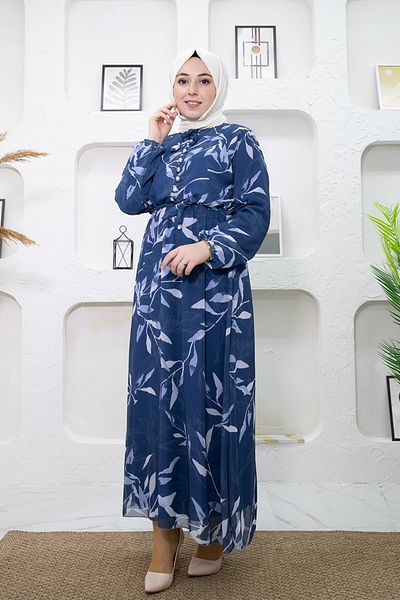 Mec Fashion New Season - Floral Patterned Hijab Dress