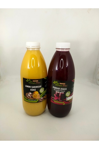 yaşayanbilge 1 Lt Limon Sarımsak Kürü ve 1 Lt Pancar Kvass
