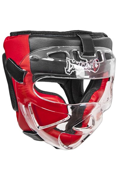 Dragon 11750-l Deri Maskeli Boks - Kick Boks - Muay Thai Ve Mma Kaskı