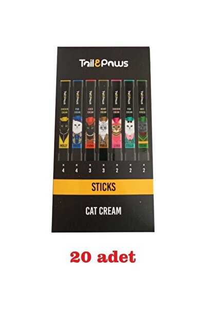 Muhtelif TAİL PAWS MİX KARIŞIK ŞEKERSİZ KREMA 15GRX20 ADET JetSepet