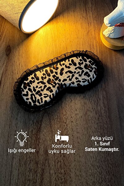 BiWini Leopar Uyku Bandı, Uyku Gözlüğü, Göz Bandı