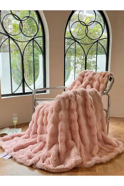 BALADI HOME THICK RABBIT PLUSH TV BLANKET SINGLE PERSON ( 1 PIECE ) SIZE 130 *155 Very Soft 1 QUALITY