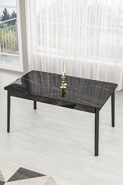 Canisa Concept Ada Serisi , 80x130 Sabit Mutfak Masası , Yemek Masası, Siyah ...