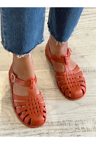 Telehome Sandale de damă Orange Jelly