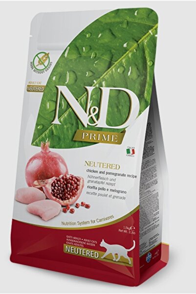 N&D Tahılsız Tavuklu Narlı Kısırlaştırılmış Yetişkin Kedi Maması - 1,5 Kg