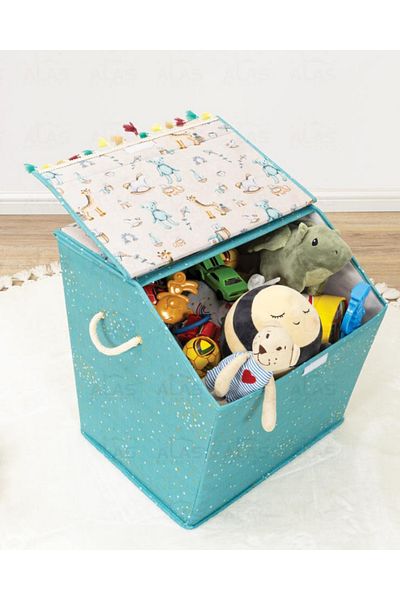 PONÇİK BEBEK Baby Girl - Boy Toy House Collection Box with Lid 40X38X44