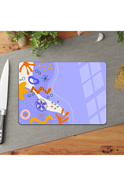 DreamHomes Purple Visual 25*35 Glass Cutting Board