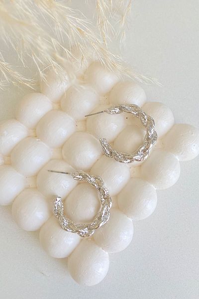 Ressia Stud Design Hoop Earrings