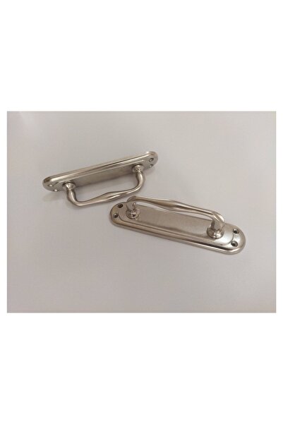 HOBİDABİ 2 Adet Saten Kumru Sürgü Çekme Kol Sürgülü Kapı Kolu Boy:16.2 Cm