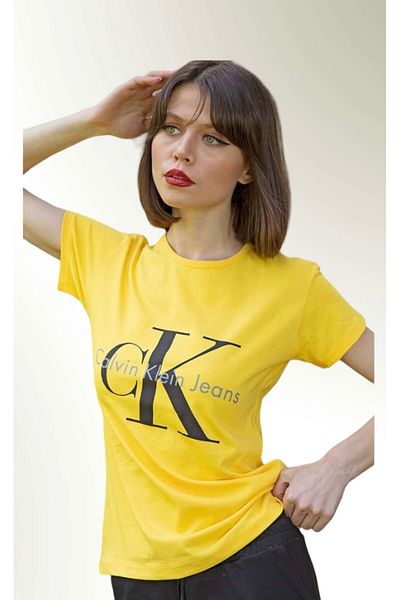 Armani exchange yellow t shirt online